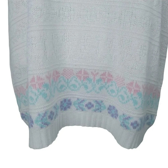 Vintage Knit Shirt,  Pastel Borders, XL - Picture 5 of 6